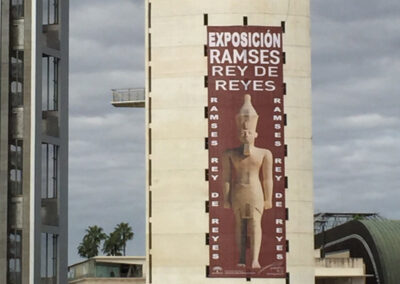 Impresión de lona gran formato Expo Ramsés, Sevilla