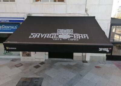 Toldo personalizado Savage Café  Copas